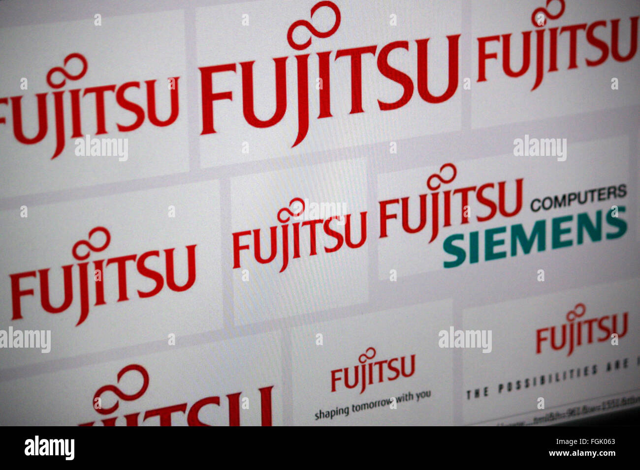 Markenname: 'Fujitsu', Berlin. Stock Photo