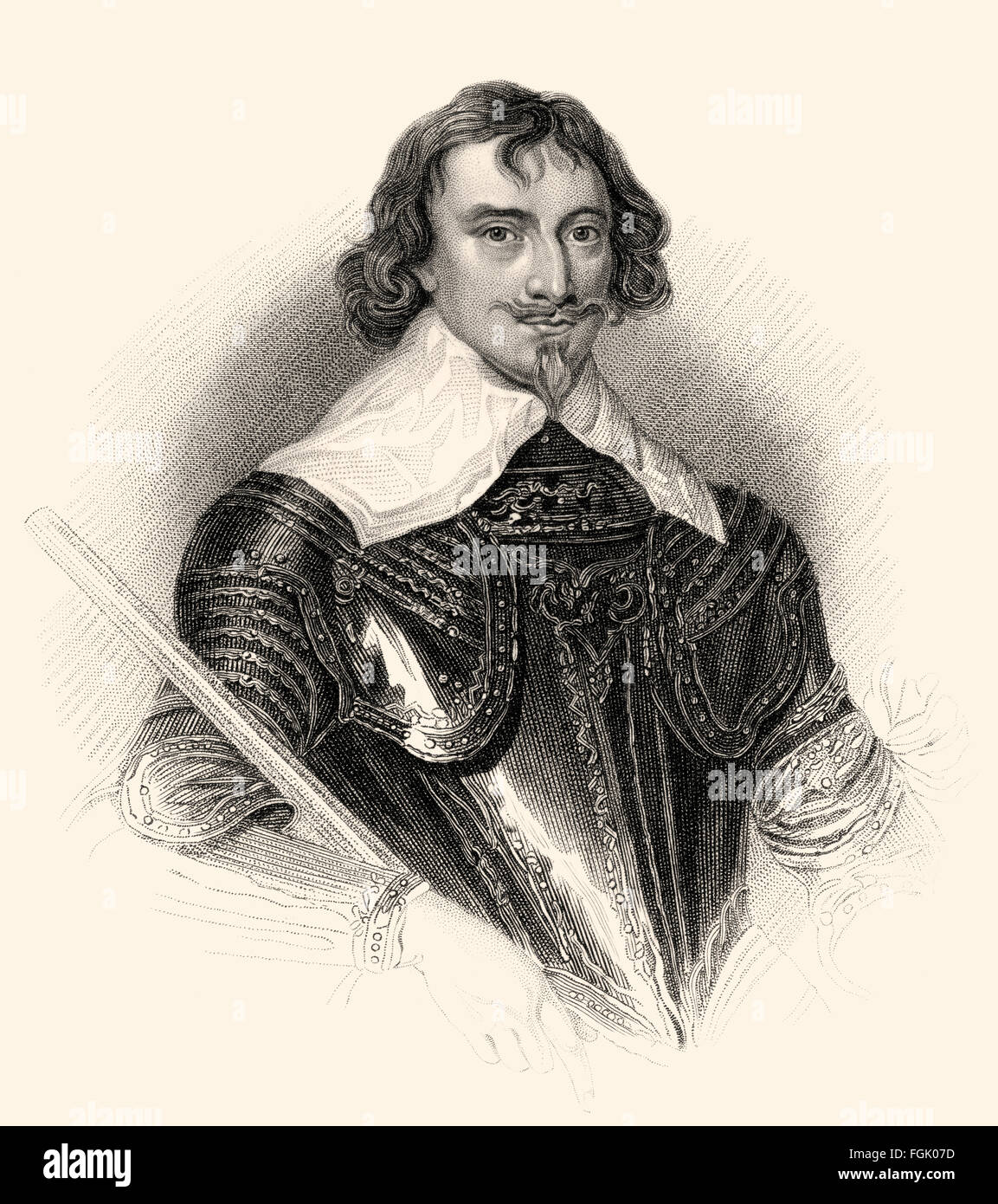 Robert Rich, 2nd Earl of Warwick, 1587-1658, an English colonial administrator, admiral, and Puritan Stock Photo