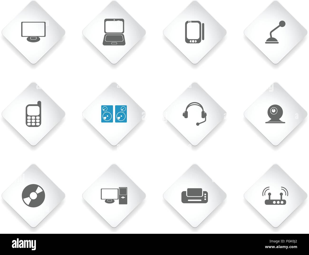 media Icon Set Stock Vector Image & Art - Alamy