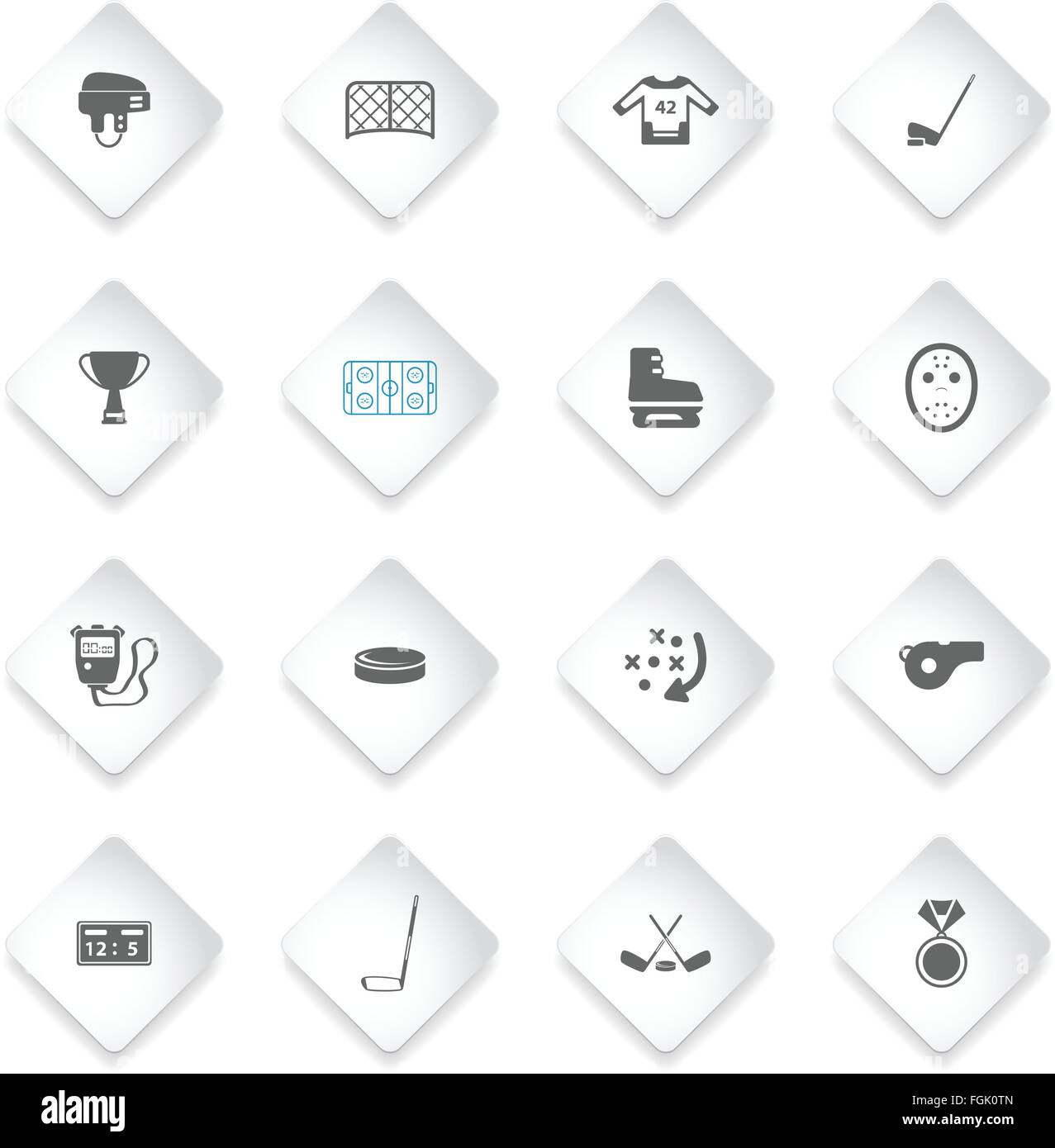 Hockey simply icons Stock Vector Image & Art - Alamy