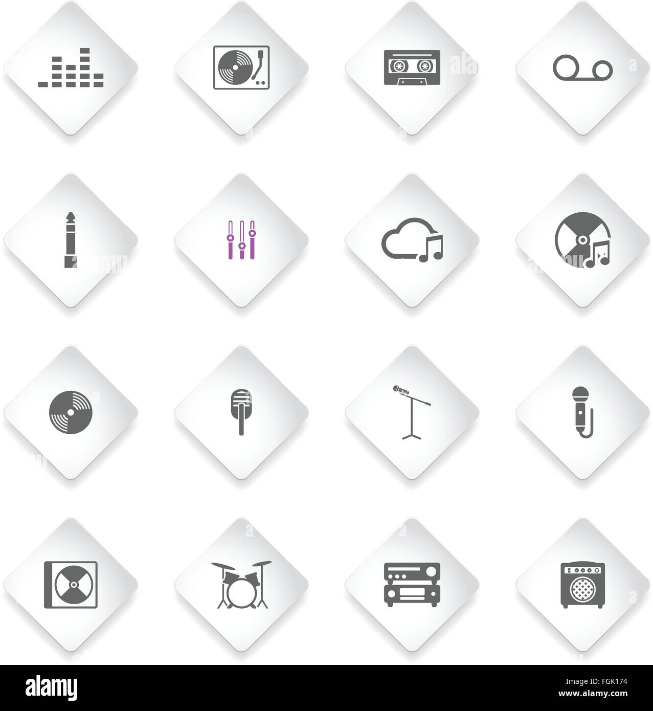 Music streaming icons hi-res stock photography and images - Alamy