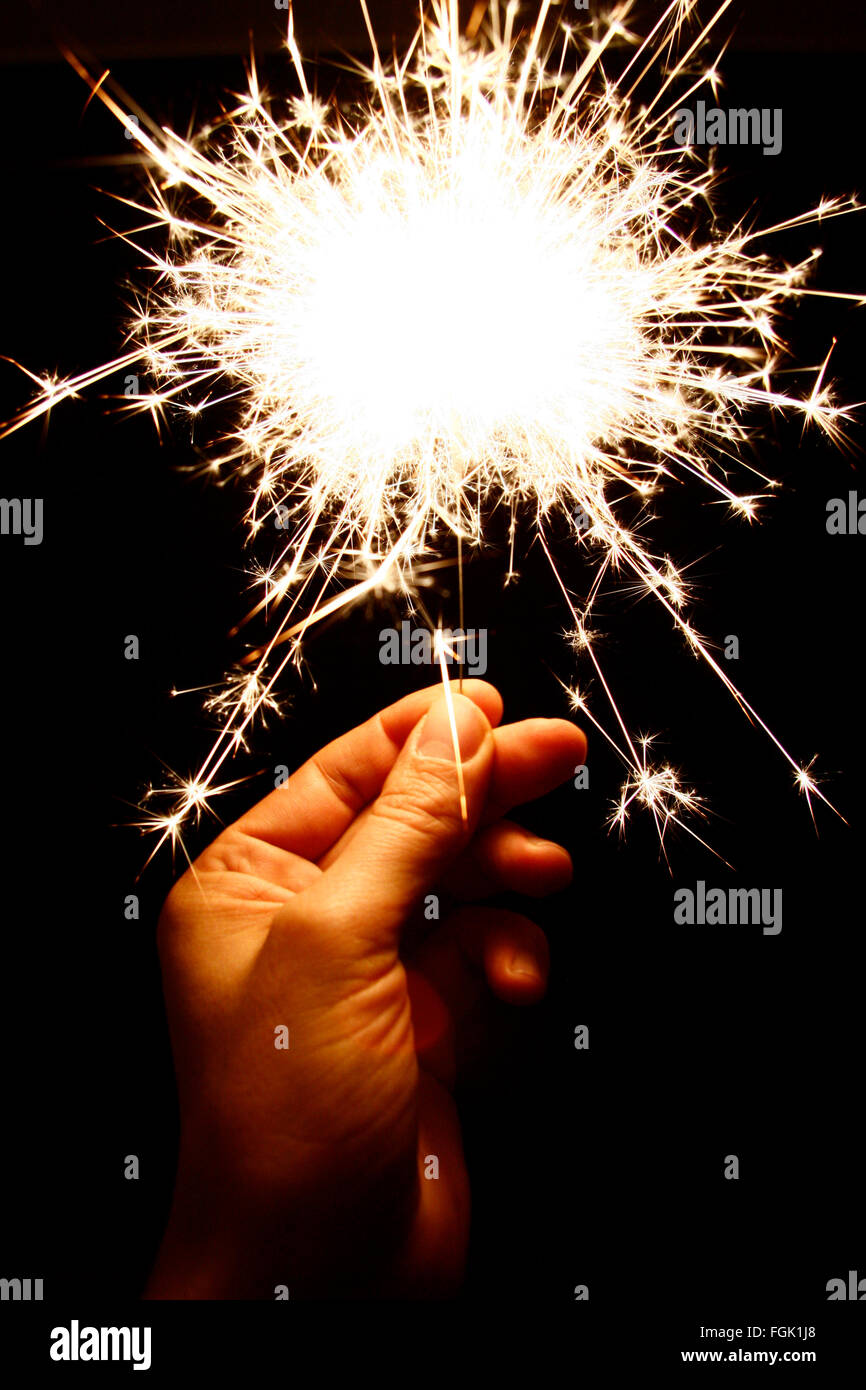 Winderkerze/ sparkler. Stock Photo