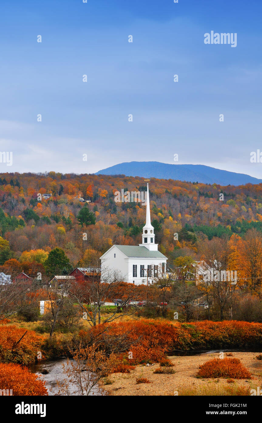 Stowe Community Church, Stowe, Vermont, USA Stock Photo Alamy