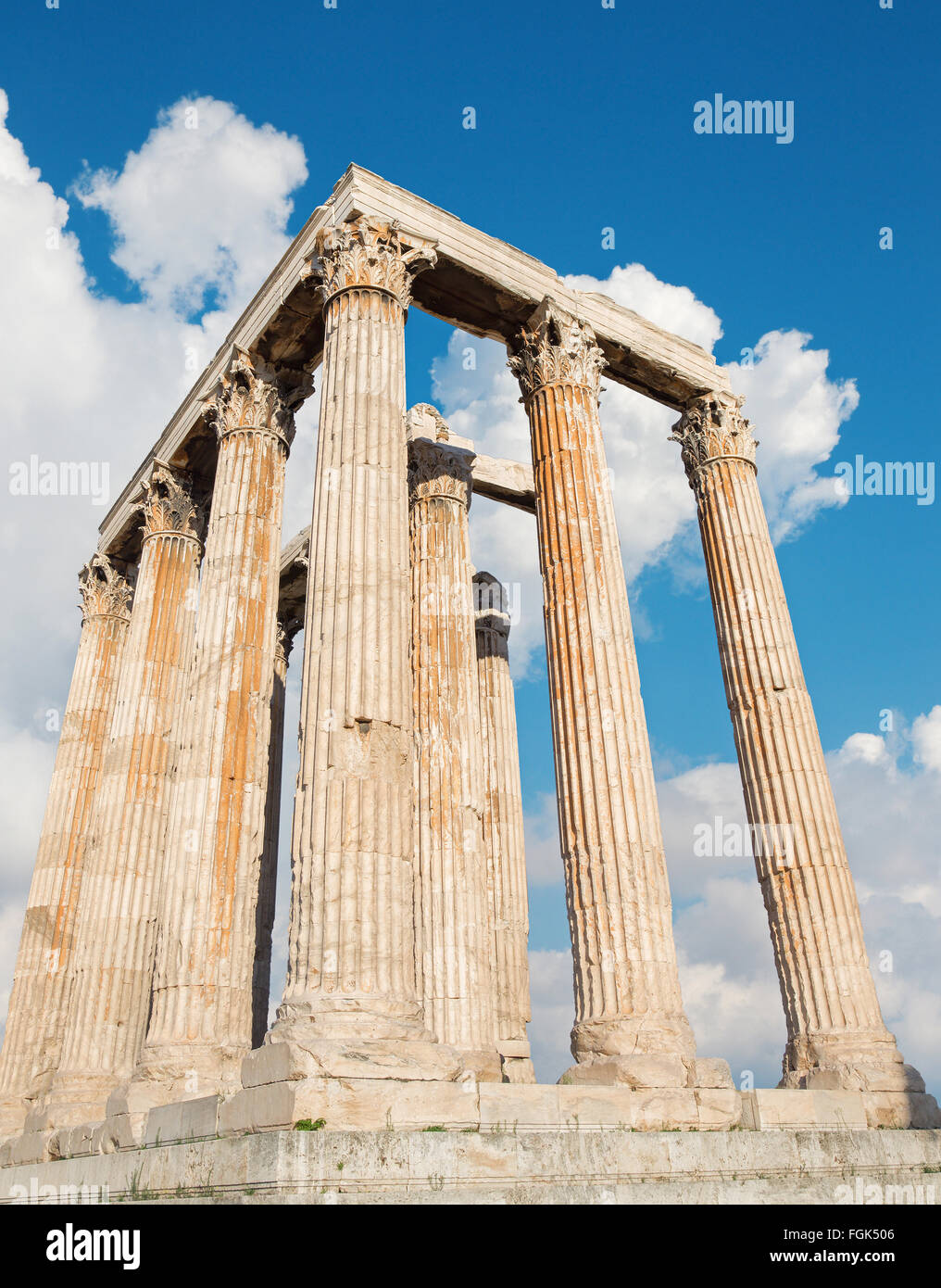 Athens - The Olympieion (Temple of Zeus) Stock Photo