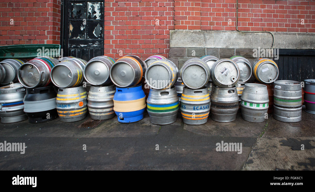 Selection Of Beer Barrels Stock Photo Alamy