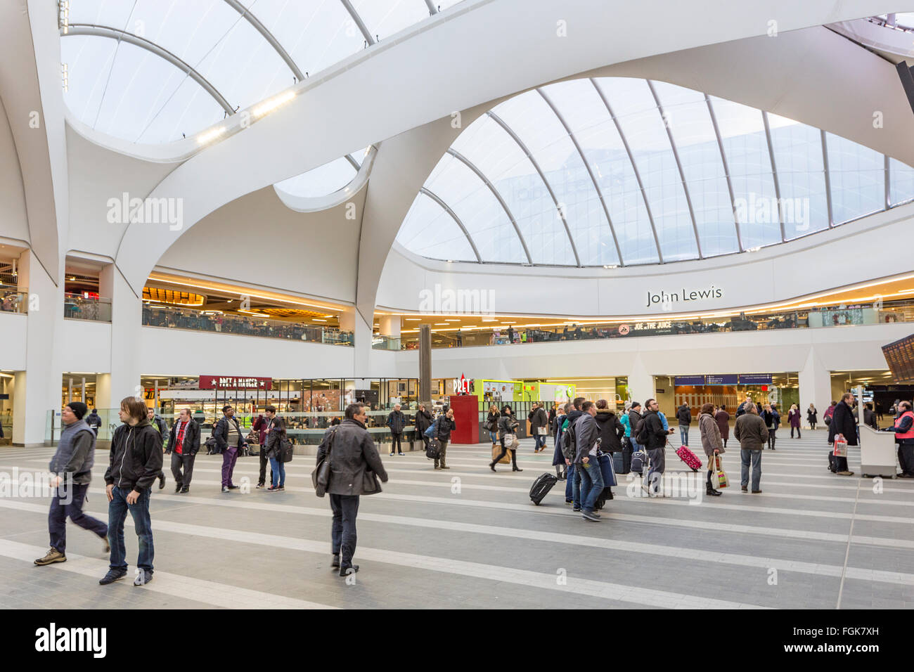 Birmingham's Grand Central shopping center and the renovated New Street