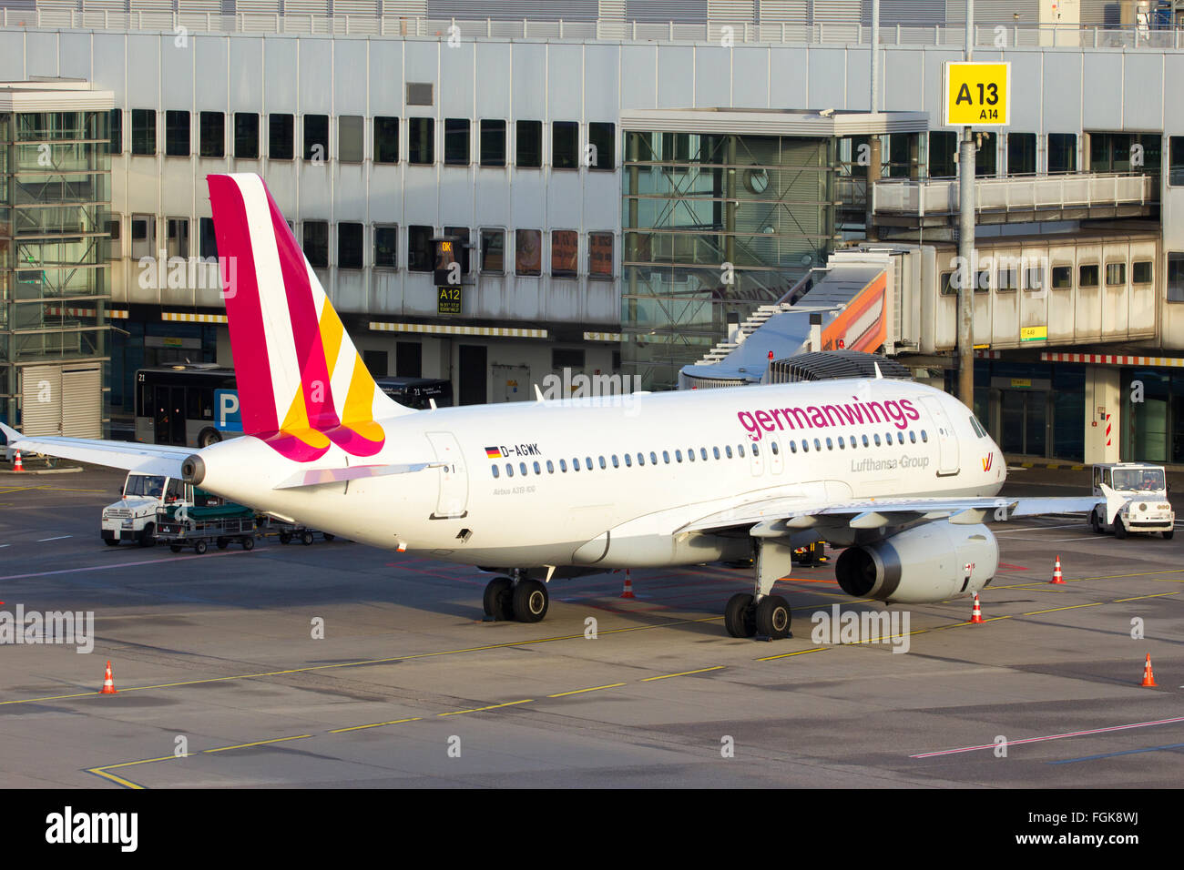 Germanwings Airbus A319-132 at Dusseldorf Airport. Stock Photo