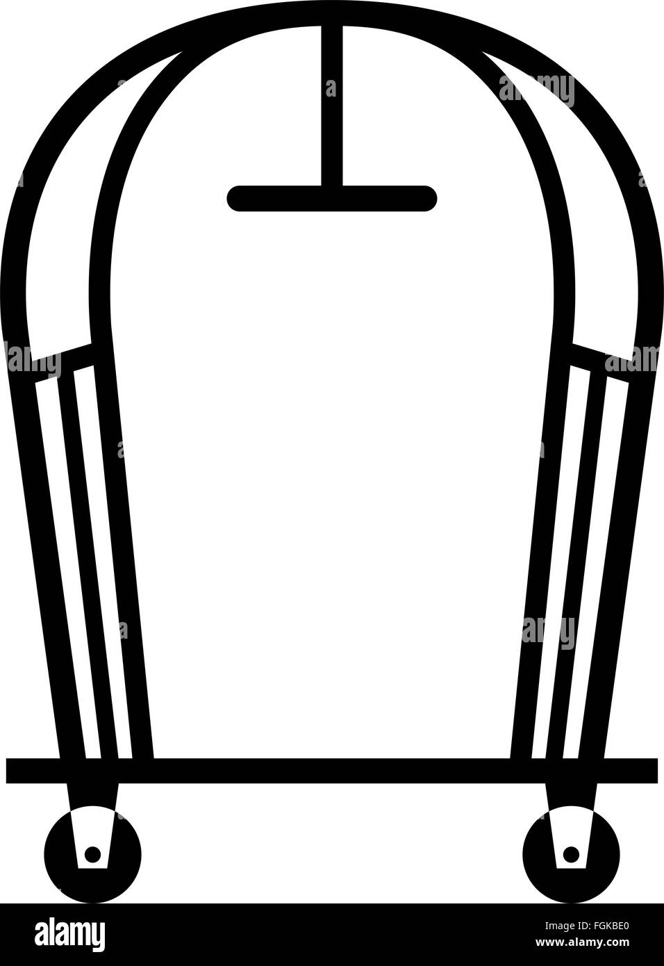 Luggage cart icon vector Black and White Stock Photos & Images - Alamy