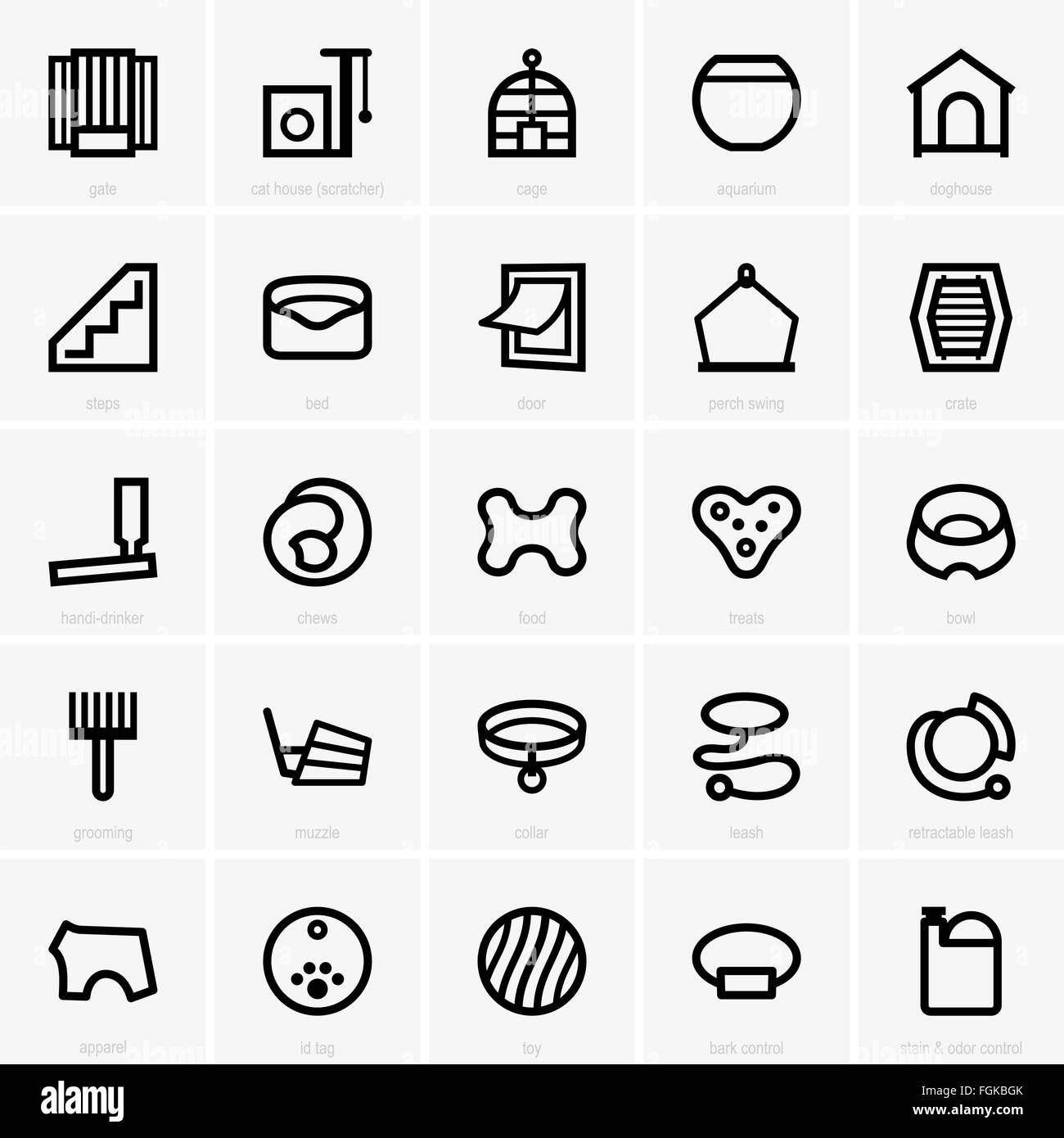 Pet store icons Stock Vector Image & Art - Alamy