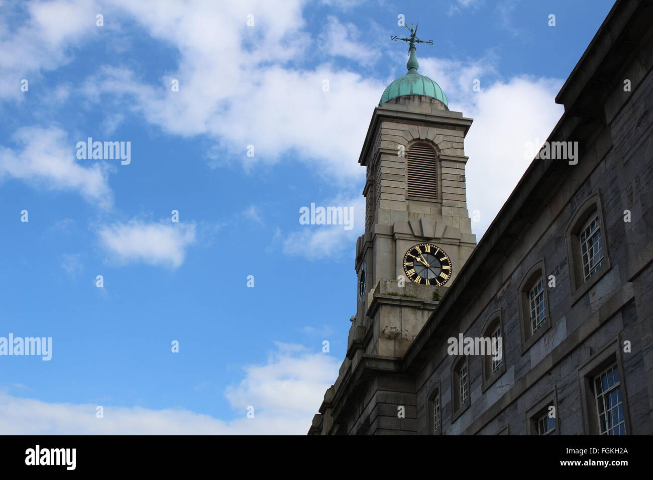 Plymouth Dockyard Clock Tower Stock Photo