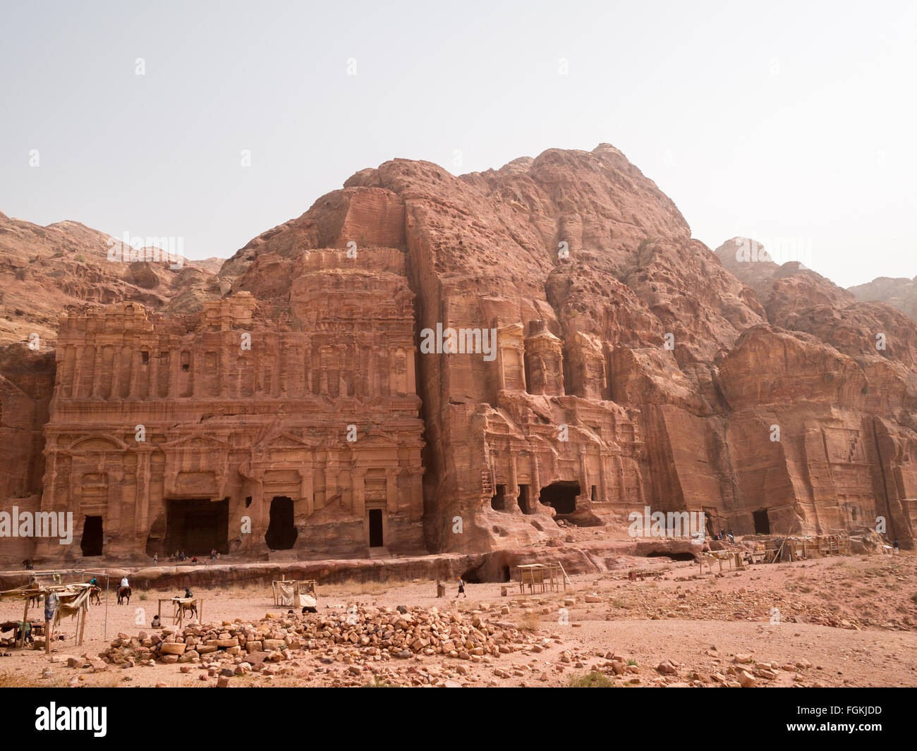 Palace Tomb and Corinthian Tomb, Petra Stock Photo