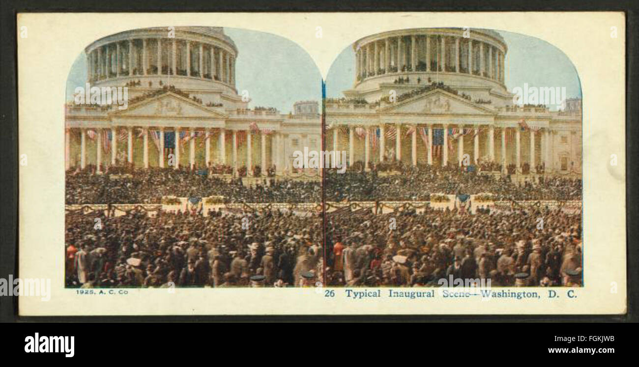 This image by A.C. Co. depicts a typical inaugural scene in Washington ...