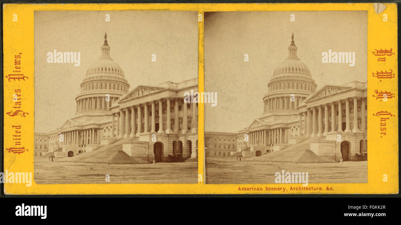 U.S. Capitol. Washington, D.C, by Chase, W. M. (William M.), 1818 - 9-1905 4 Stock Photo