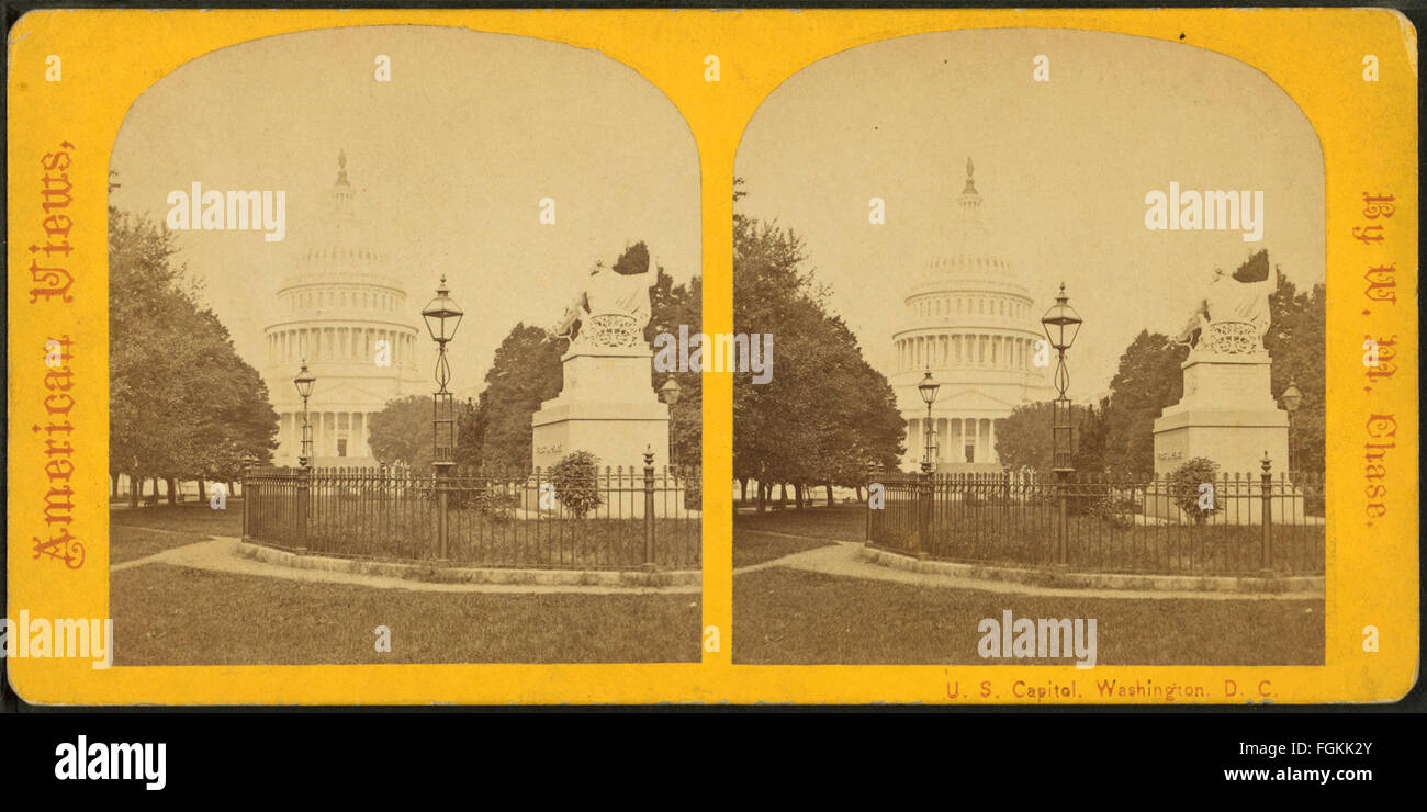 U.S. Capitol. Washington, D.C, by Chase, W. M. (William M.), 1818 - 9-1905 3 Stock Photo