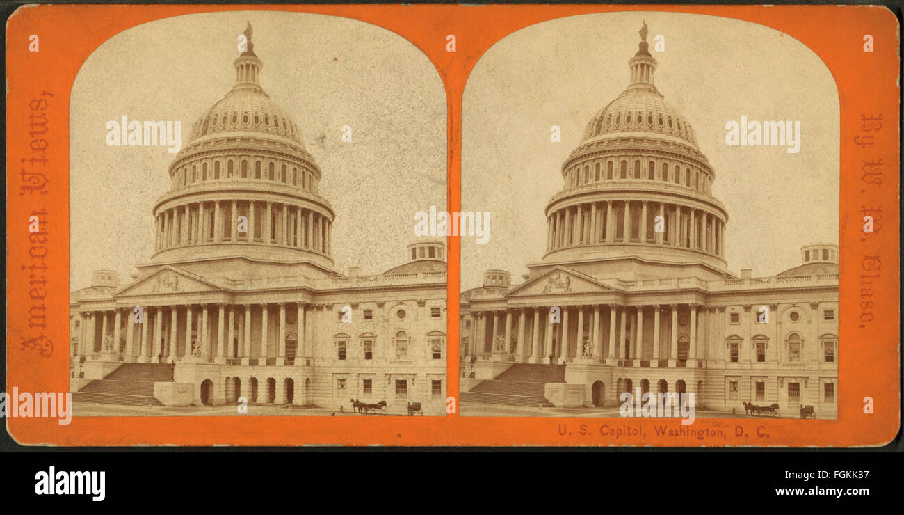 U.S. Capitol. Washington, D.C, by Chase, W. M. (William M.), 1818 - 9-1905 5 Stock Photo