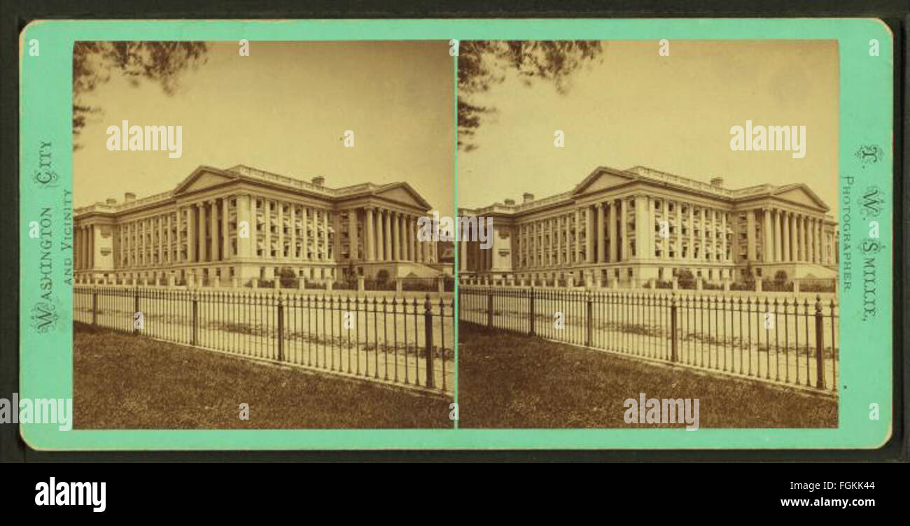 U.S. Treasury, Washington, by Smillie, T. W. (Thomas William), 1843-1917 Stock Photo