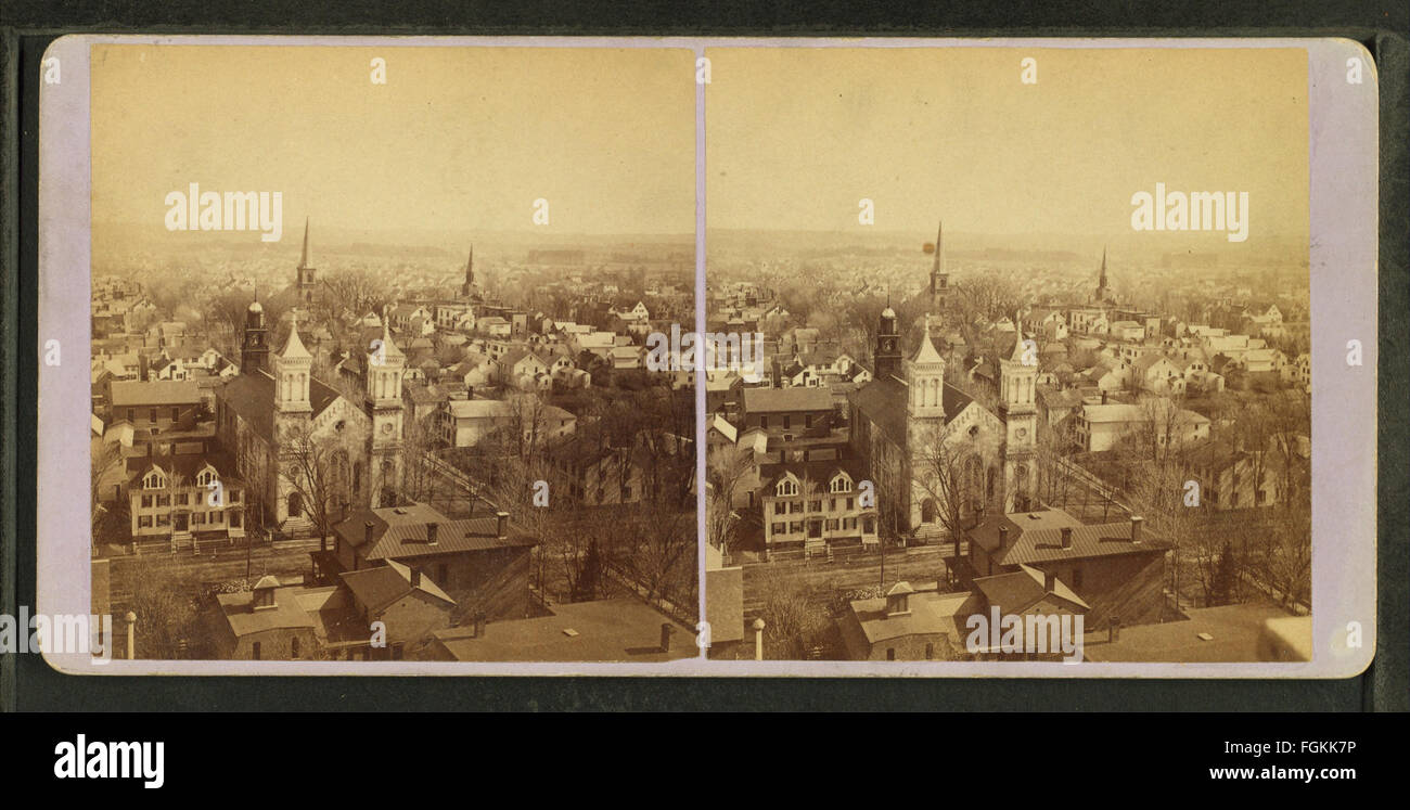 Views of Concord from the Cupola of the State House, by Kimball, H. A. --q(Howard A.), 1845-ca.1930 Stock Photo