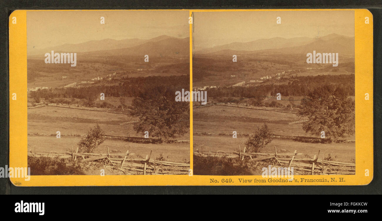 View from Goodnow's, Franconia, N.H, by Kilburn Brothers Stock Photo