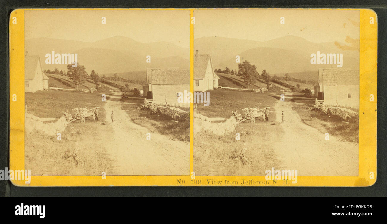 View from Jefferson, N.H, from Robert N. Dennis collection of stereoscopic views Stock Photo