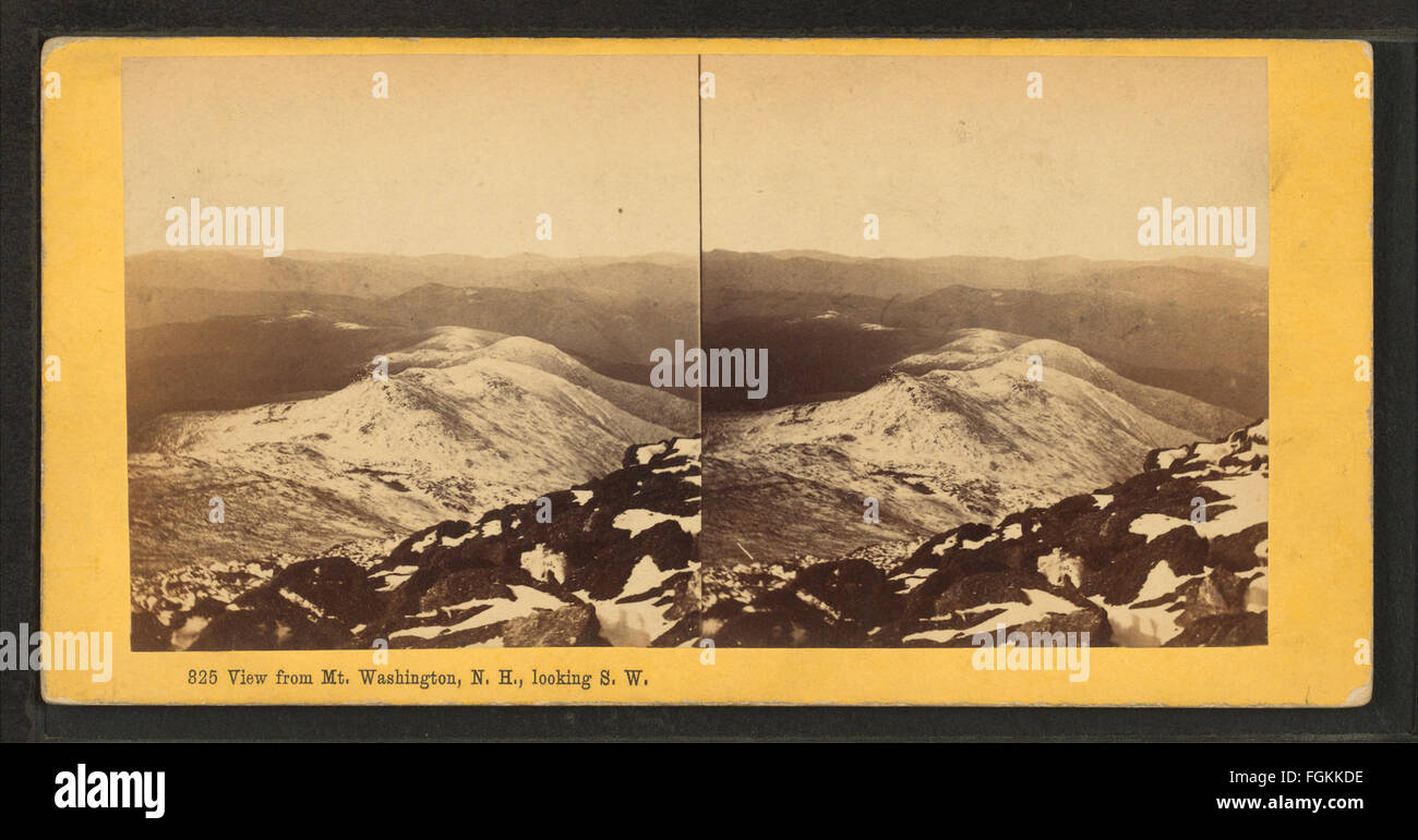 View from Mt. Washington, N.H., looking S.W, by Bierstadt Brothers 2 Stock Photo