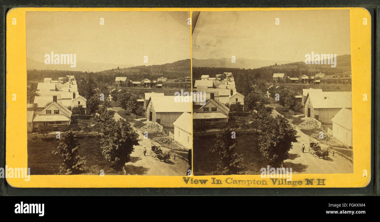 View in Campton Village, N.H, by E. J. Young Stock Photo