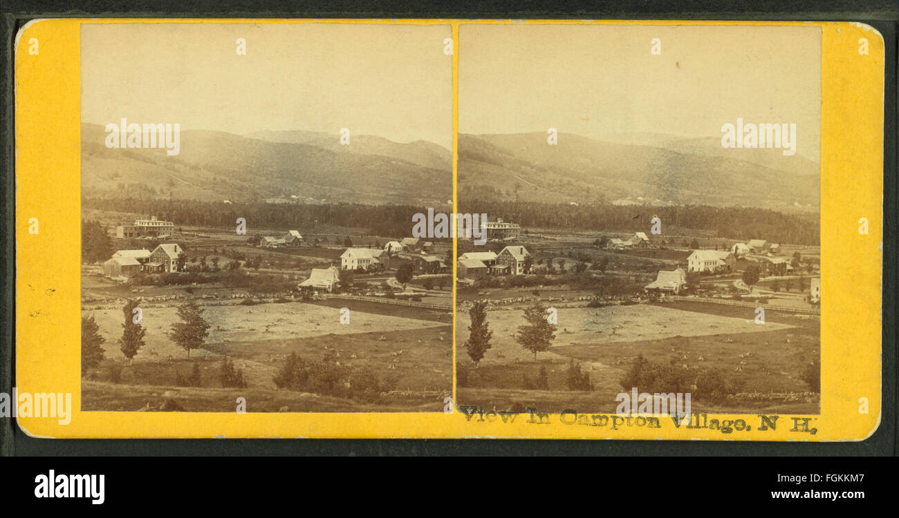 View in Campton Village, N.H, by E. J. Young 3 Stock Photo