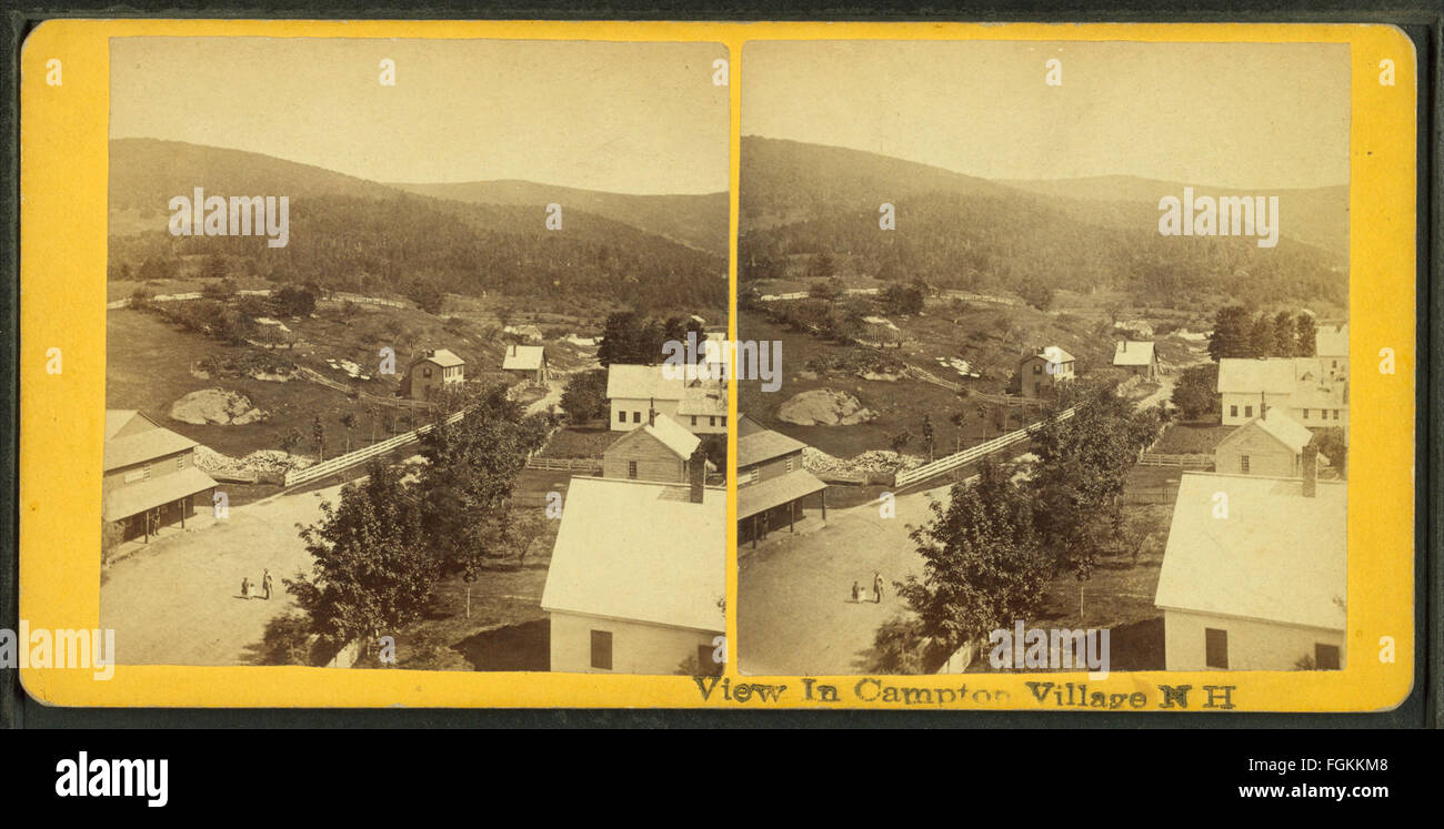 View in Campton Village, N.H, by E. J. Young 2 Stock Photo
