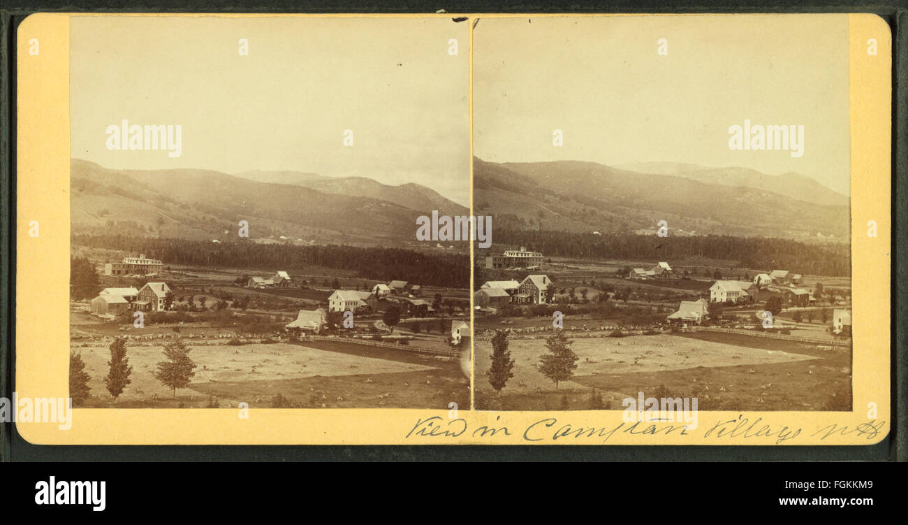 View in Campton Village, N.H, by E. J. Young 4 Stock Photo