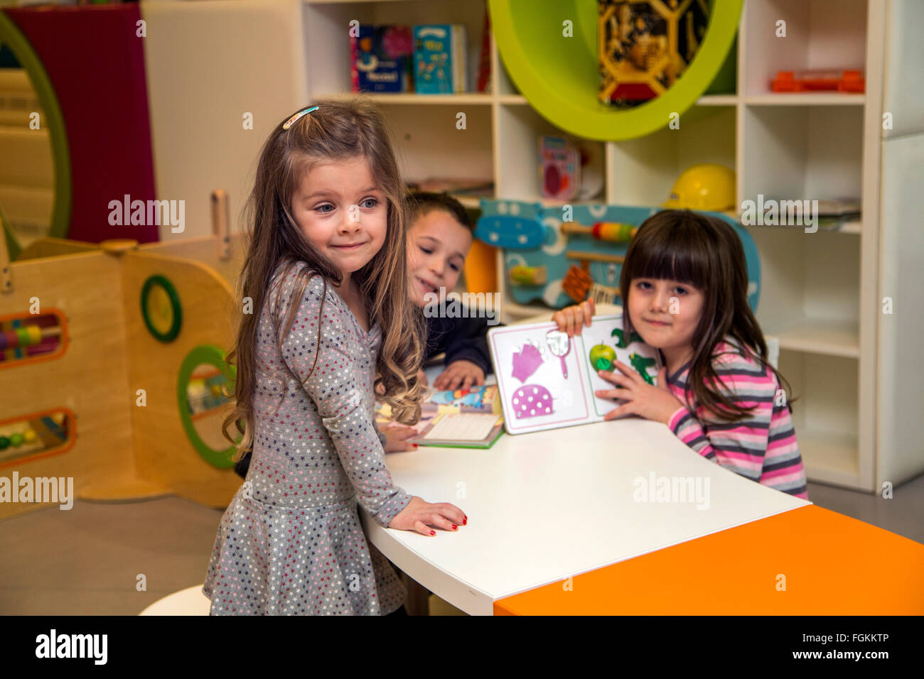 Children in the playroom Stock Photo