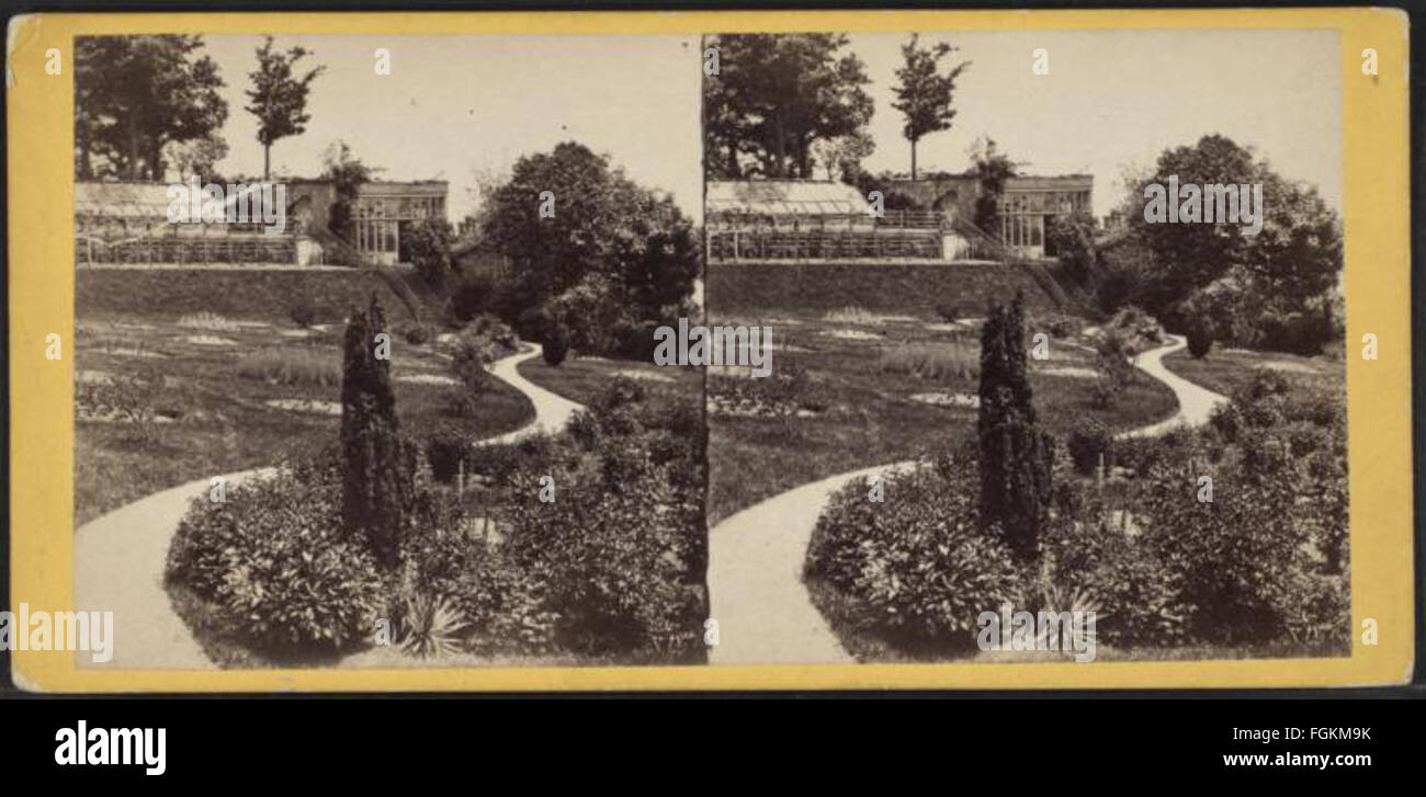 View of the upper part of Central Park. (Garden view.), from Robert N. Dennis collection of stereoscopic views Stock Photo