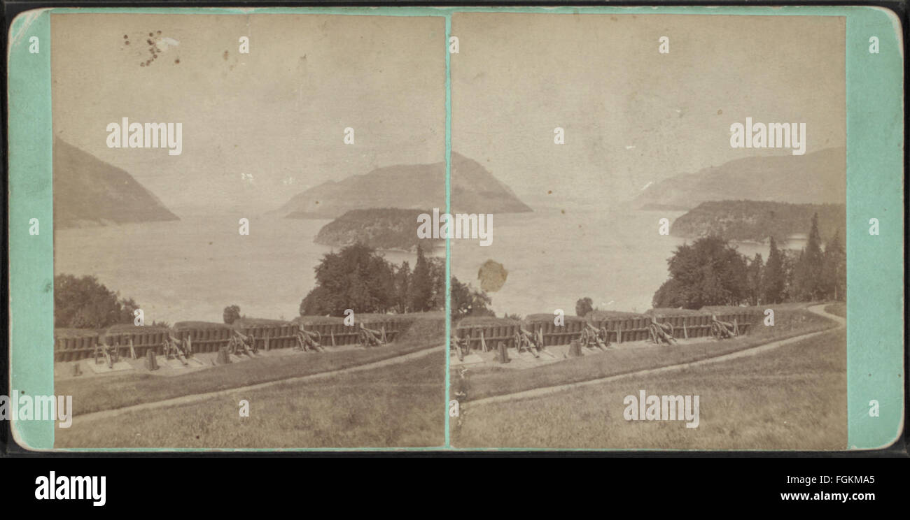 View of West Point, artillery, from Robert N. Dennis collection of stereoscopic views Stock Photo