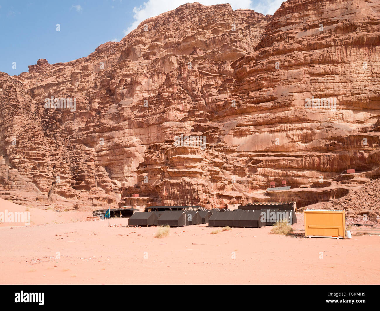 Wadi Rum desert tourist camp Stock Photo