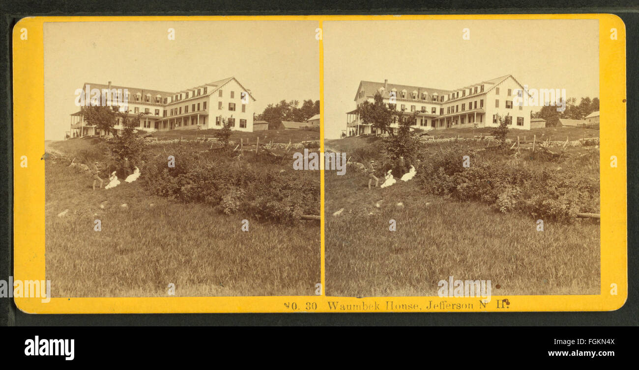 Waumbek House, Jefferson, N.H, from Robert N. Dennis collection of stereoscopic views Stock Photo