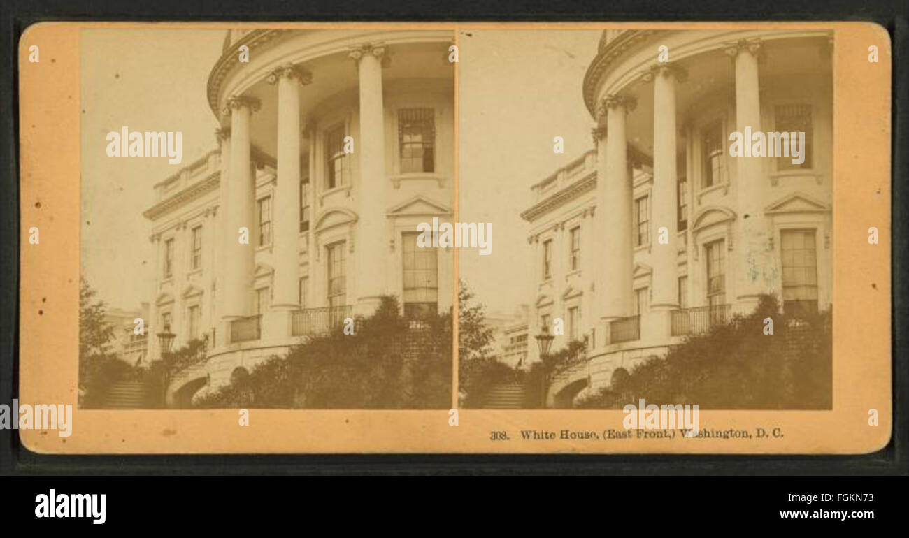 White House, (east front), Washington, D.C, by Kilburn Brothers Stock Photo