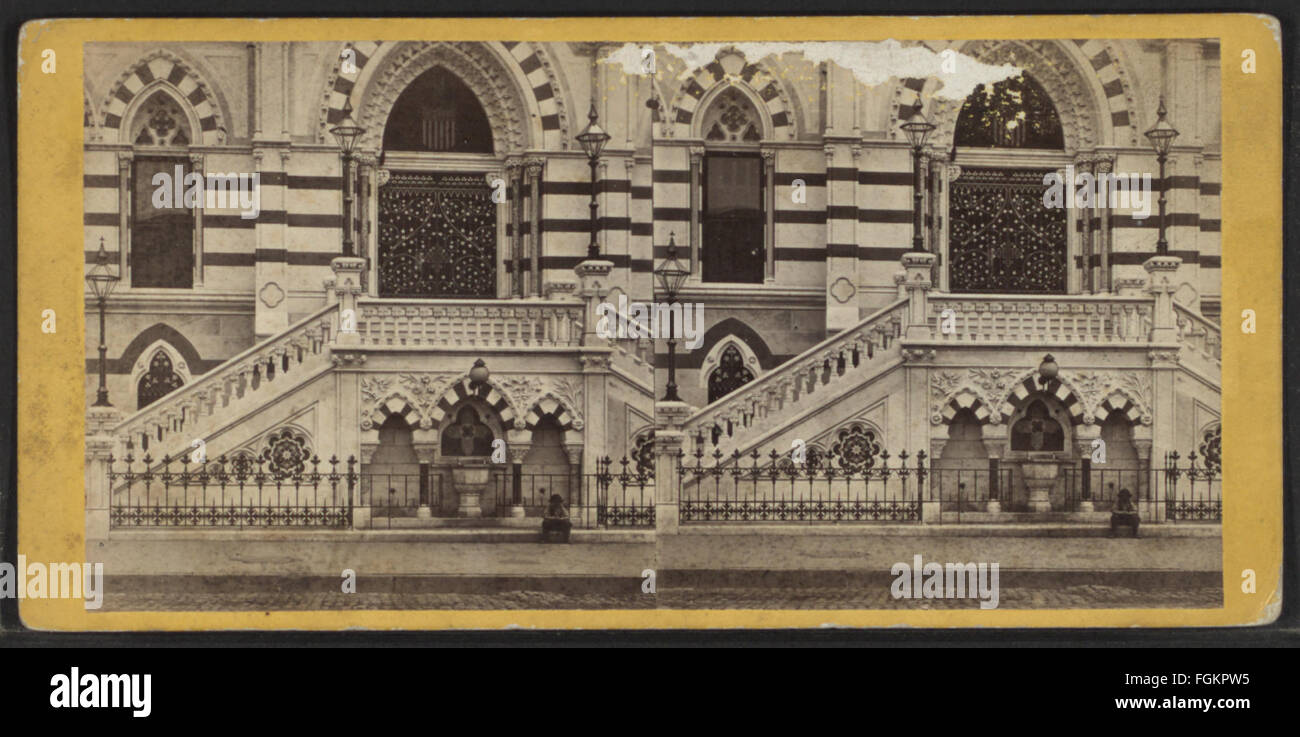 Front entrance of the National Academy of Design, cor. 4th Ave. and 23rd St, from Robert N. Dennis collection of stereoscopic views 2 Stock Photo