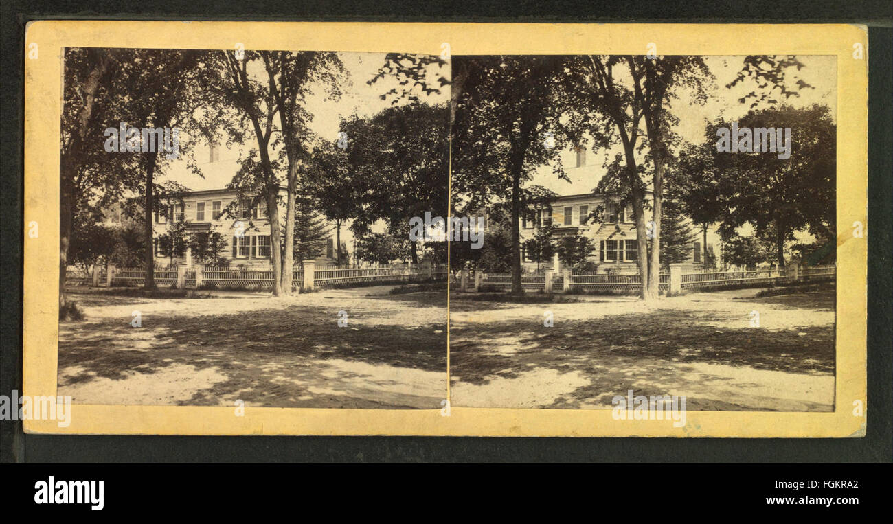 Residence of Col. J.S. Cherrey's, Manchester, N.H, from Robert N. Dennis collection of stereoscopic views Stock Photo