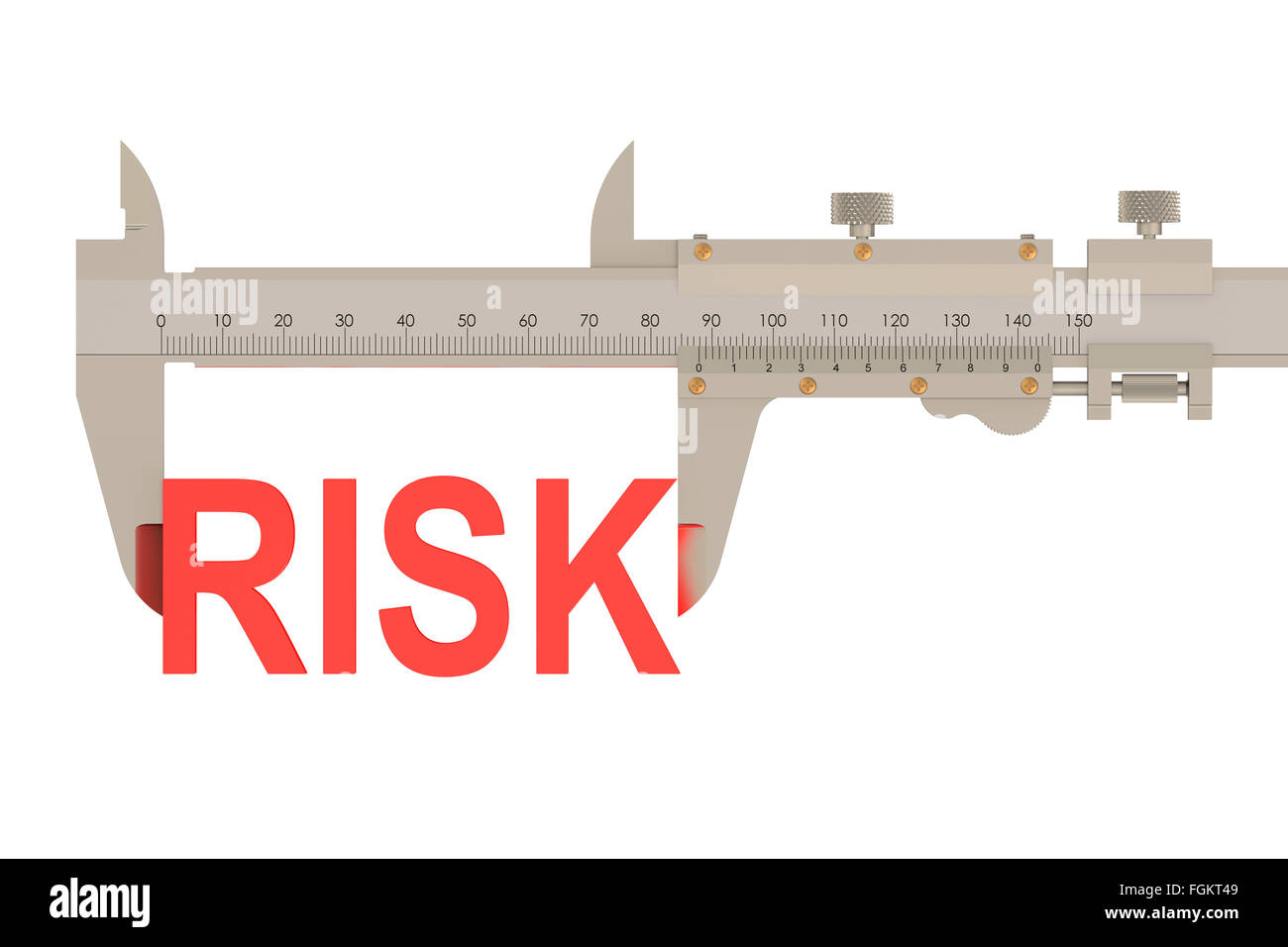 Risk concept isolated on the white background Stock Photo