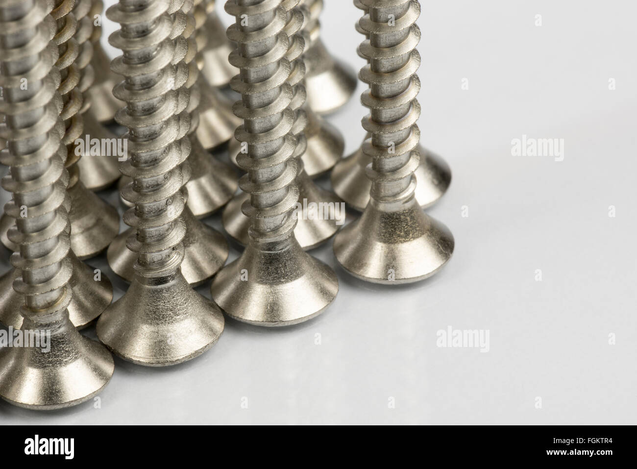 Collection of stainless steel screws Stock Photo Alamy
