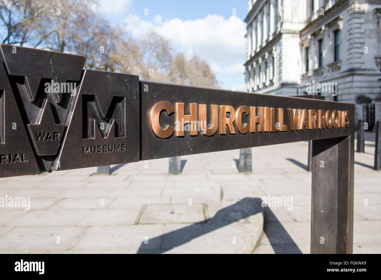 A Sign For The Entrance To The Churchill War Rooms King