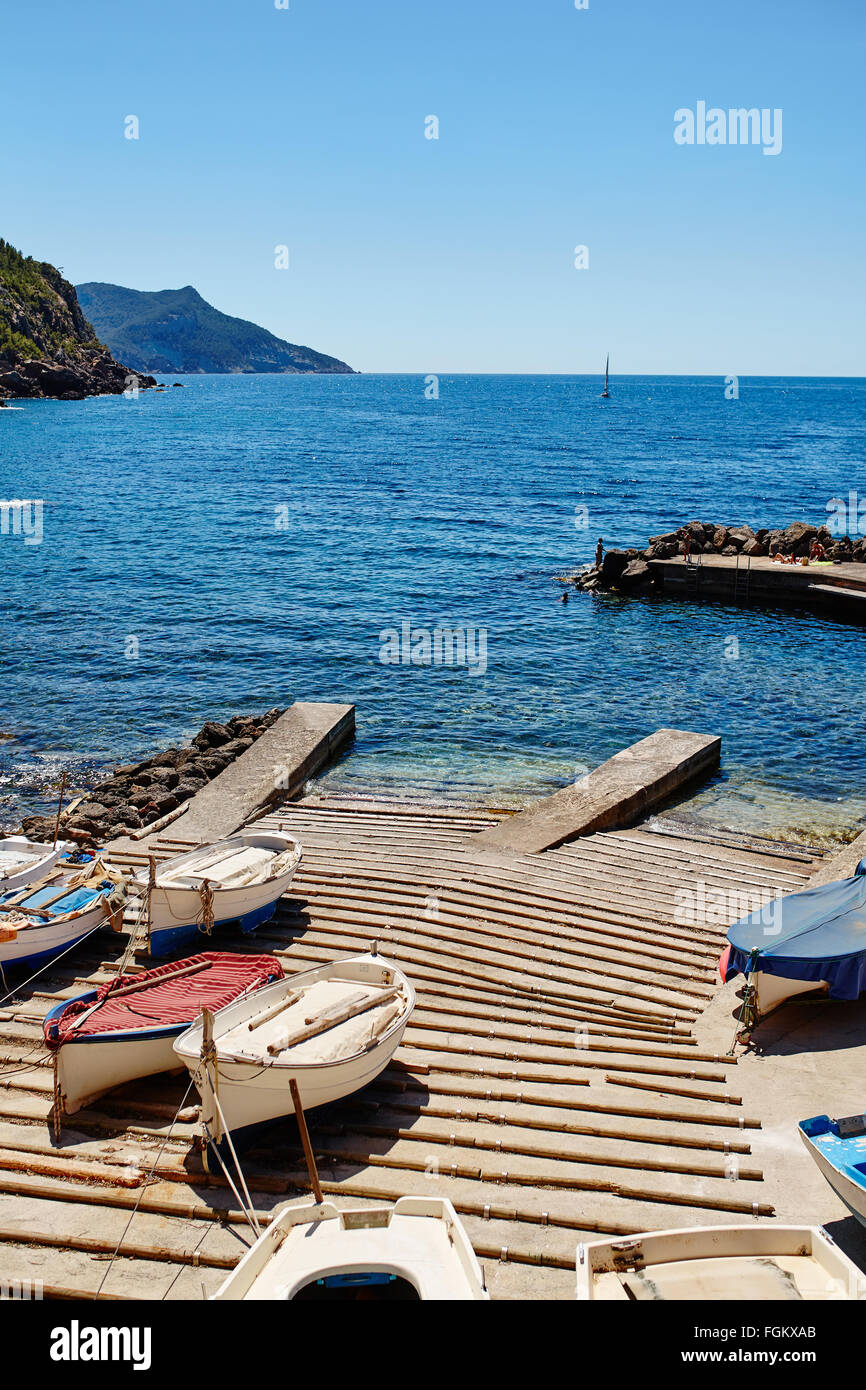 Spanish pier in Majorca Stock Photo