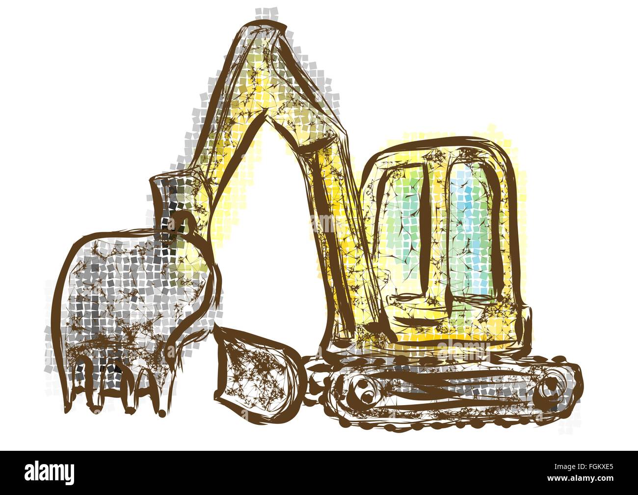 Pink Diggers Vector Digger Stock Vector Images - Alamy