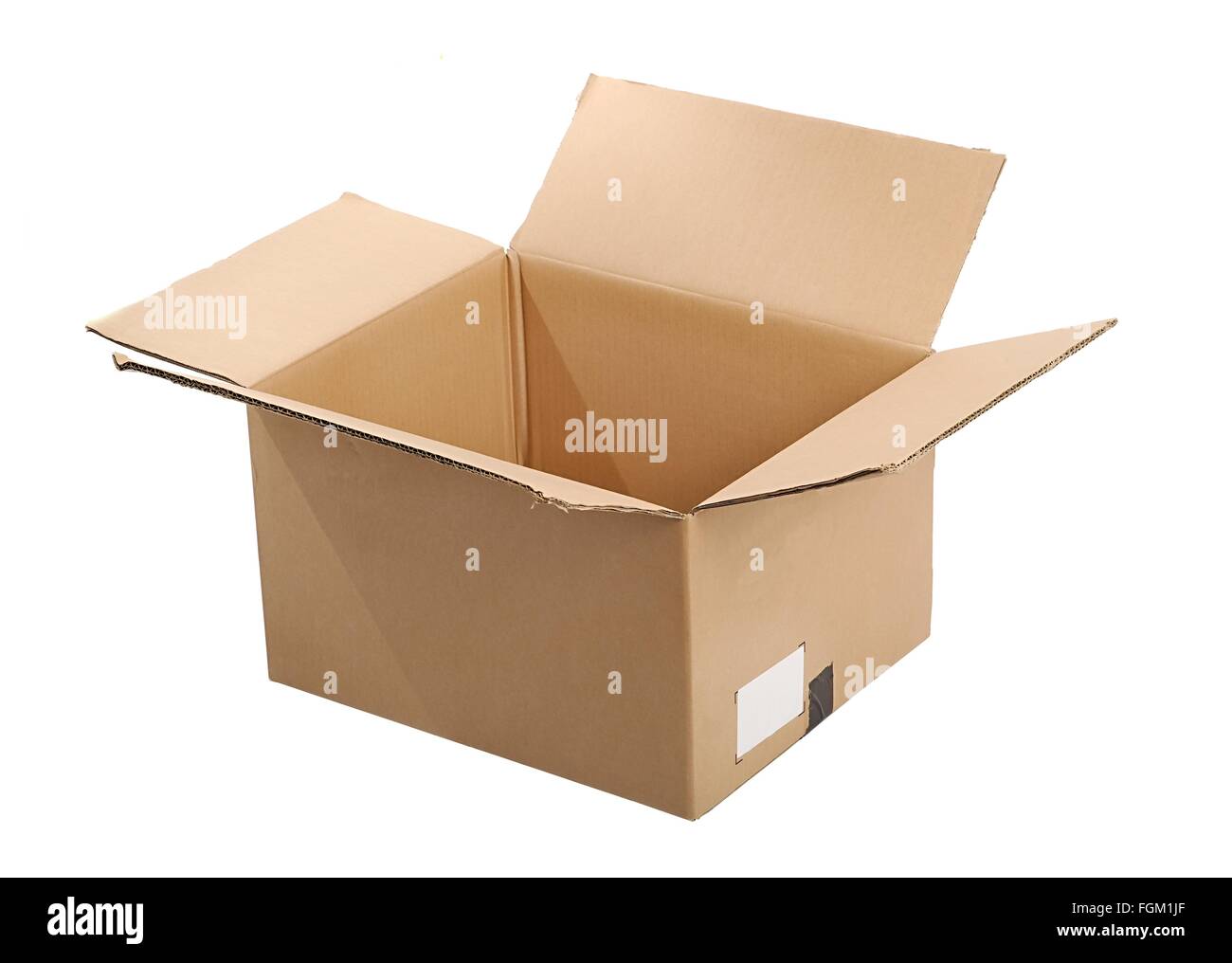 Cardboard Box Open Stock Photo