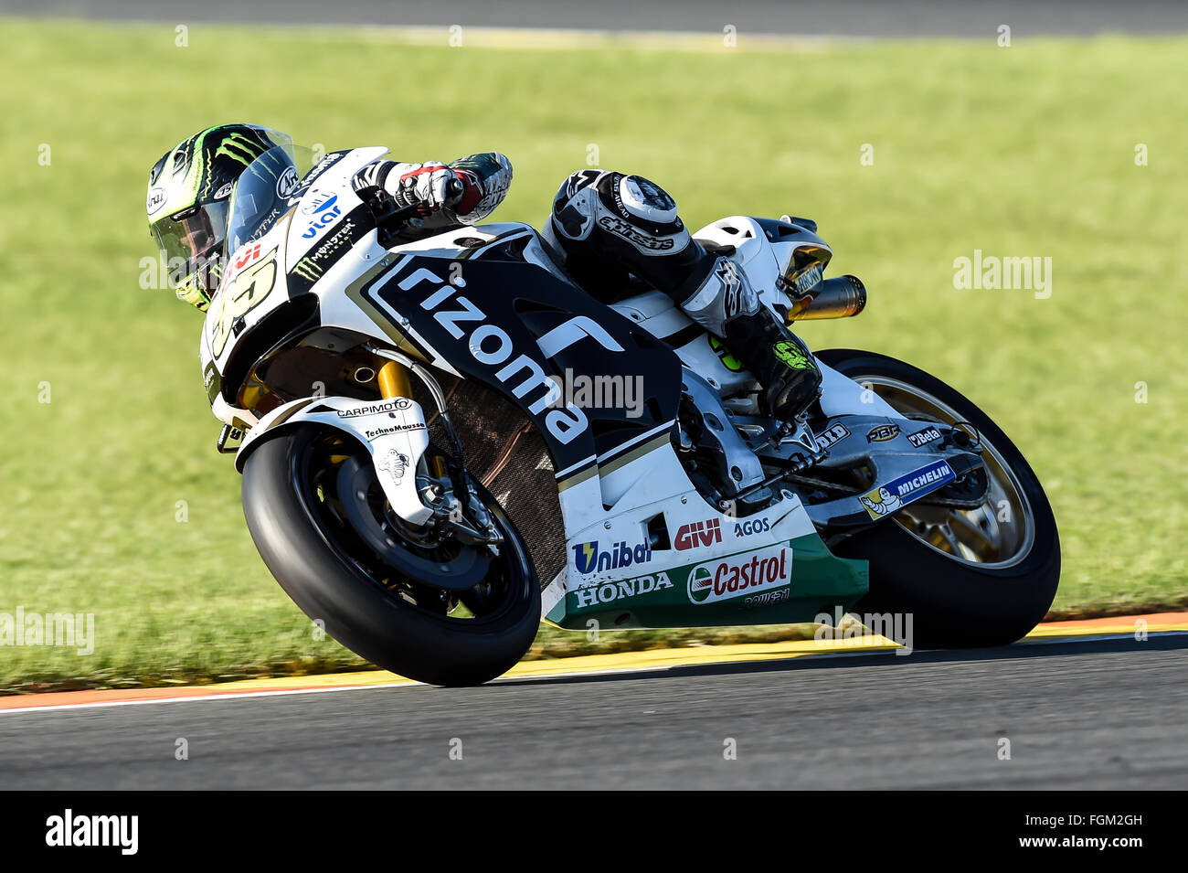 Cal Crutchlow in action during Motogp winter test Stock Photo