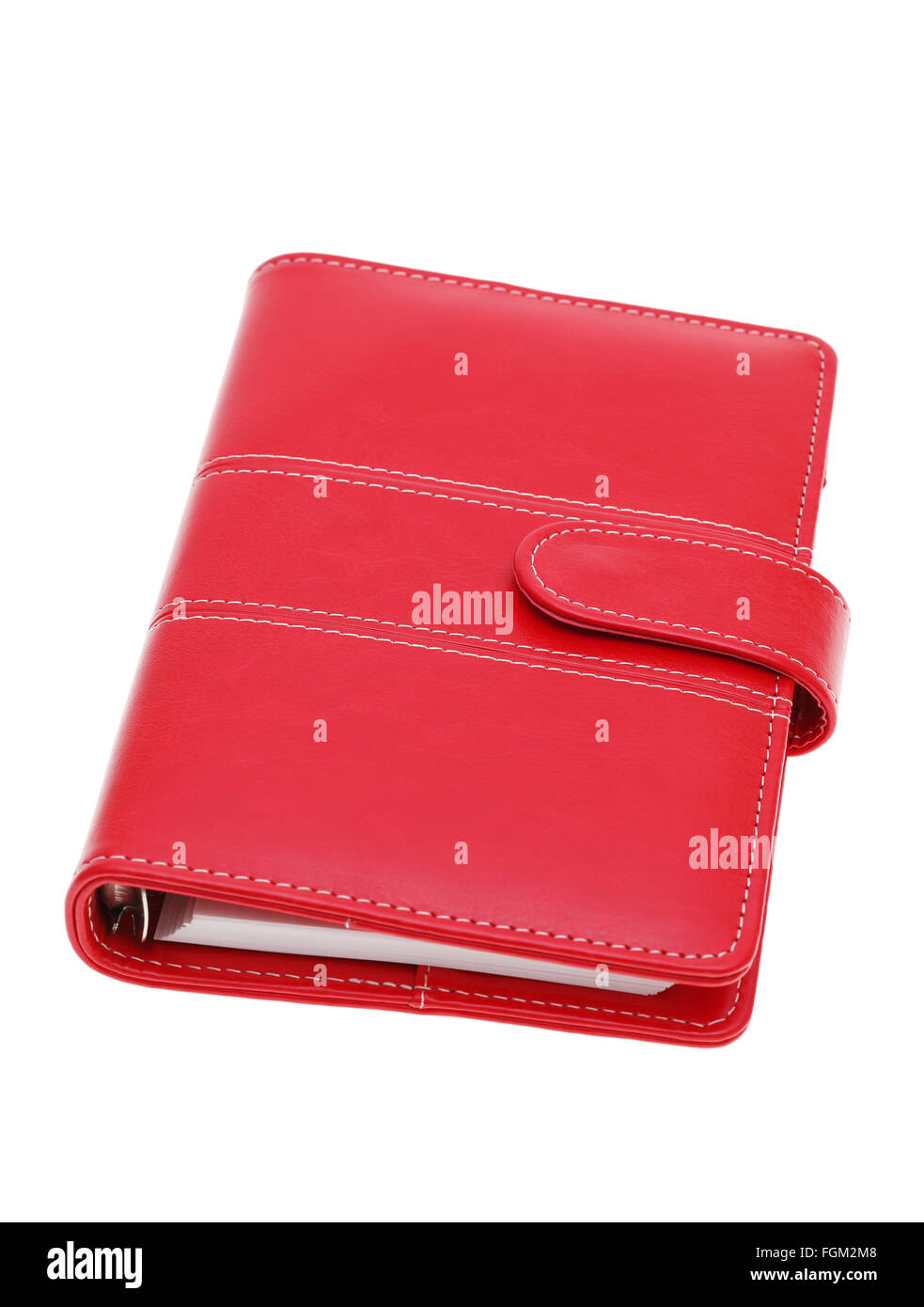 leather office organizer isolated on white background Stock Photo Alamy