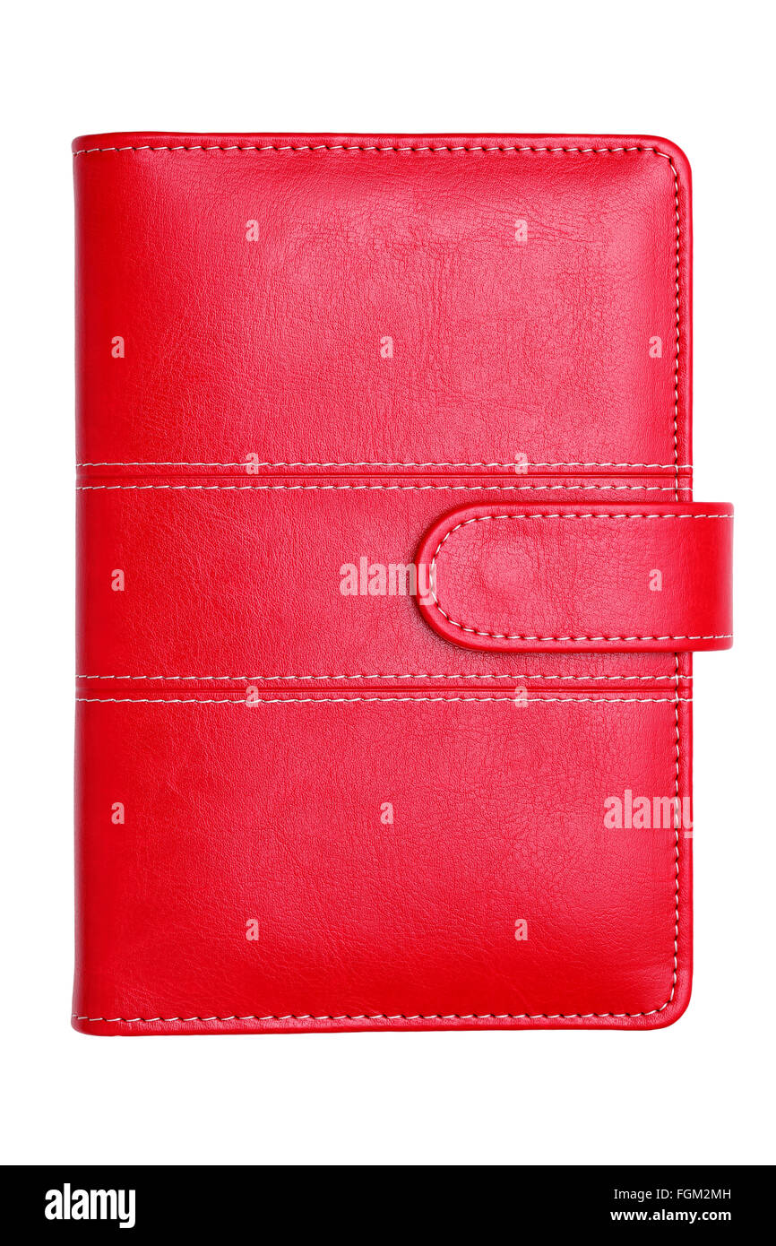 leather office organizer isolated on white background Stock Photo Alamy