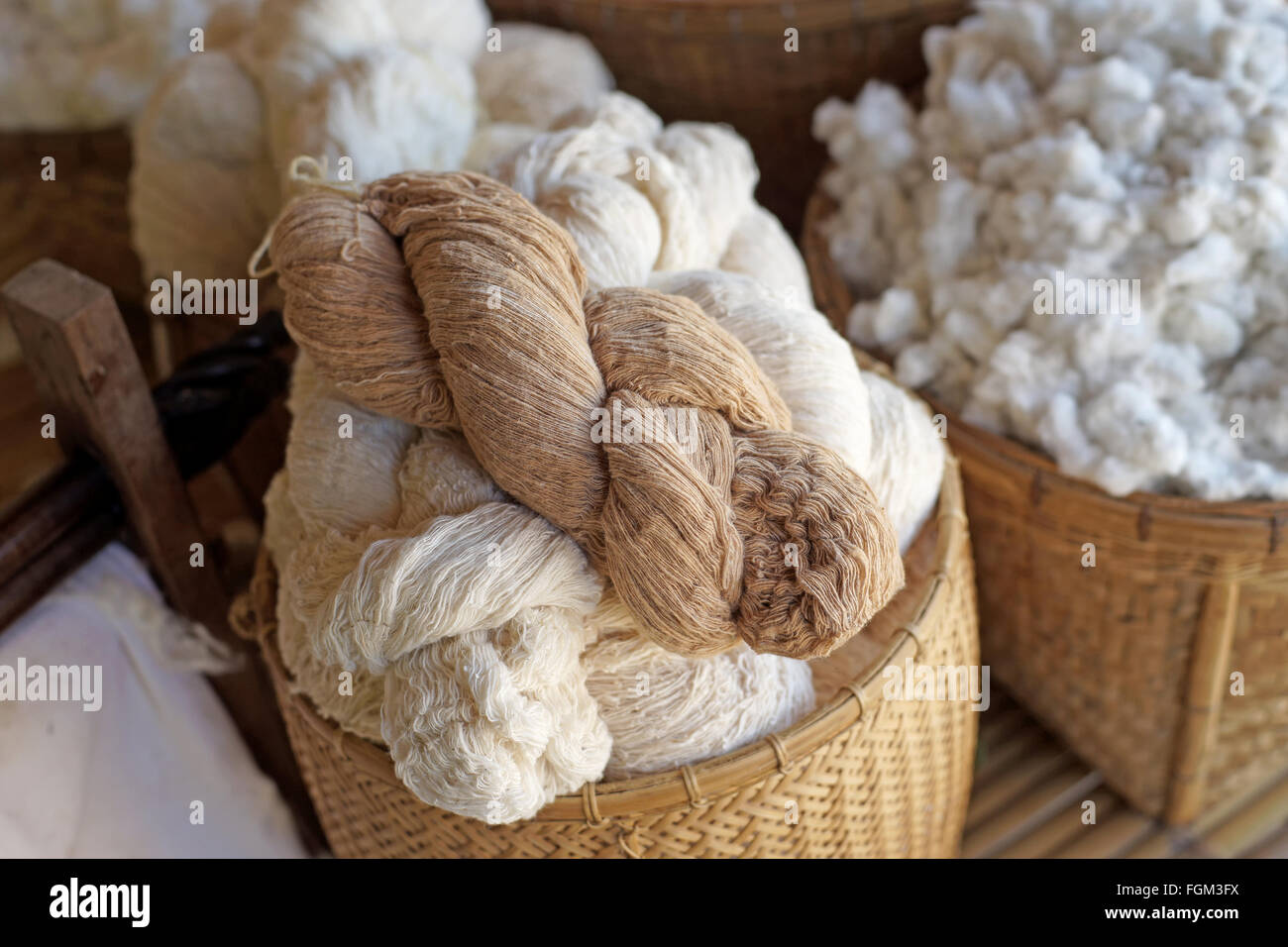 silk production process, colorful raw silk thread Stock Photo Alamy