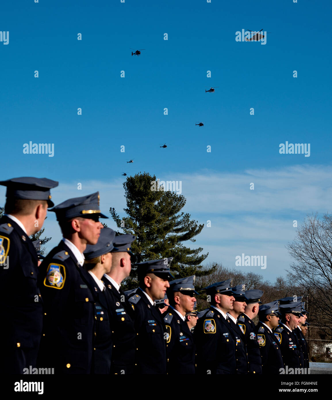 Timonium, Maryland, USA. 20th Feb, 2016. February 20, 2016 Helicopters from numerous agencies