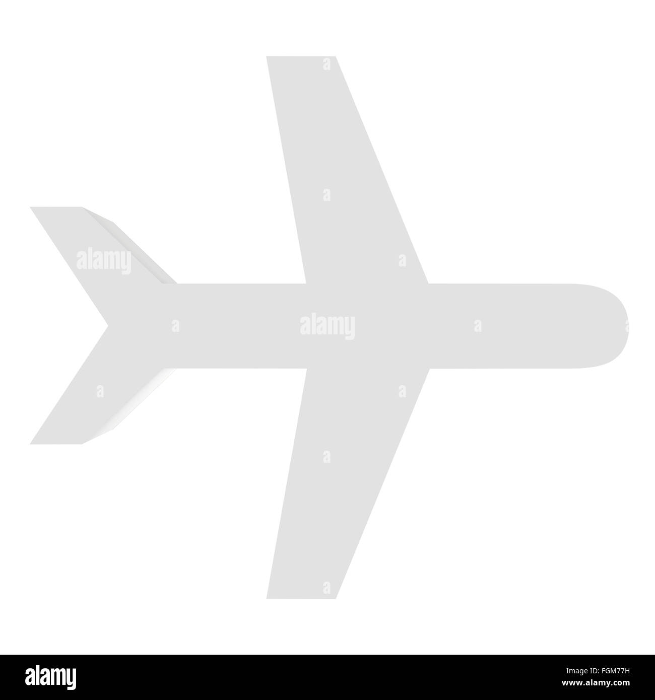 Airplane isolated on white background. 3d rendering close-up Stock ...