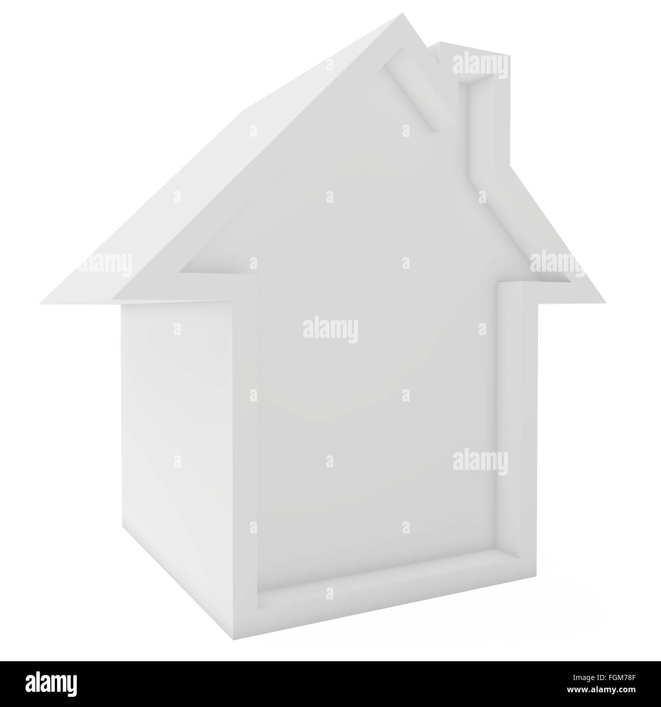 Icon house isolated on white background. 3d rendering close-up Stock ...