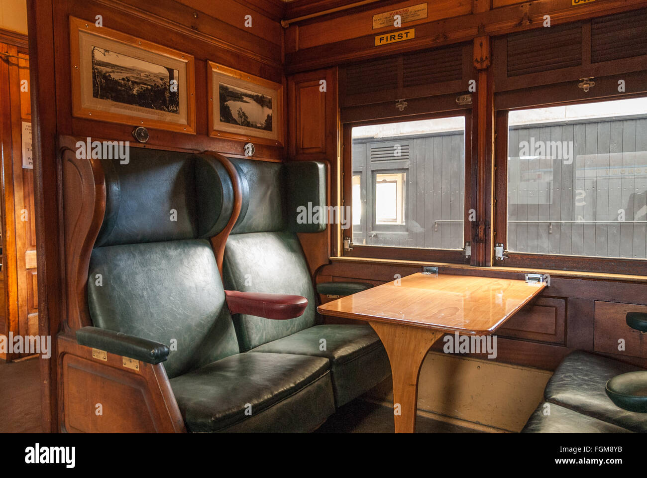 Vintage train carriage - Thirlmere, NSW Stock Photo